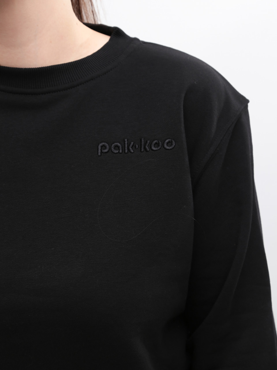 Світшот жіночий чорний на флісі 1784-1