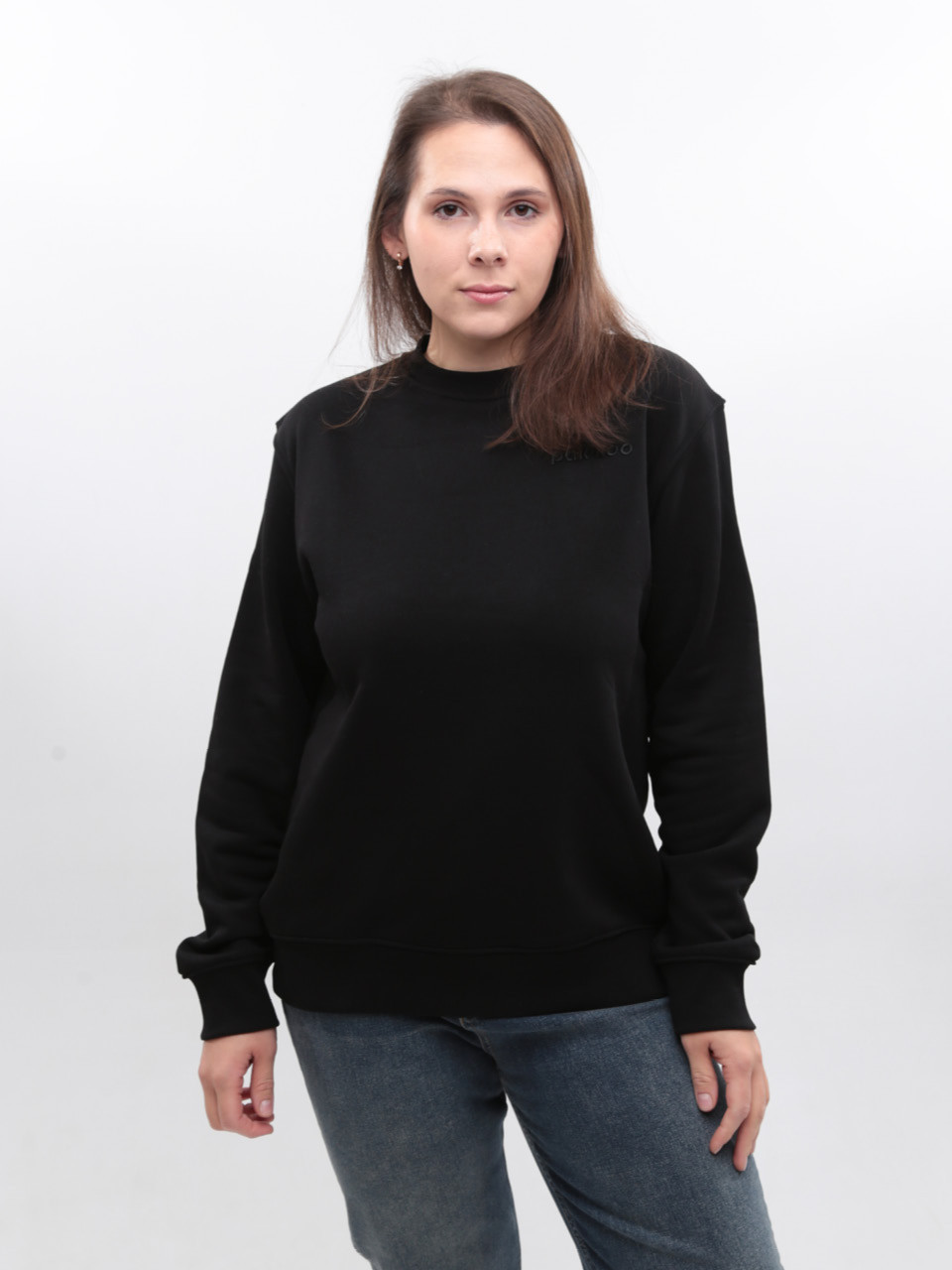 Світшот жіночий чорний на флісі 1784-1