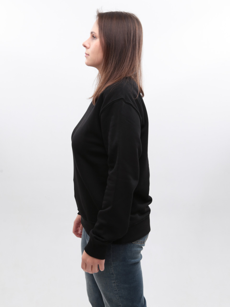 Світшот жіночий чорний на флісі 1784-1