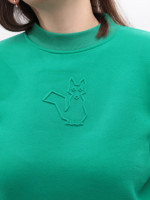 Світшот жіночий зелений на флісі 1811-2