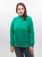 Світшот жіночий зелений на флісі 1811-2