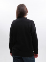 Світшот жіночий чорний на флісі 1811-1