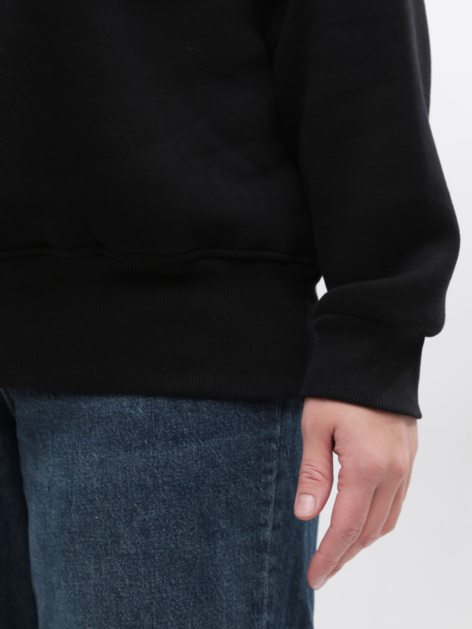 Світшот жіночий чорний на флісі 1811-1