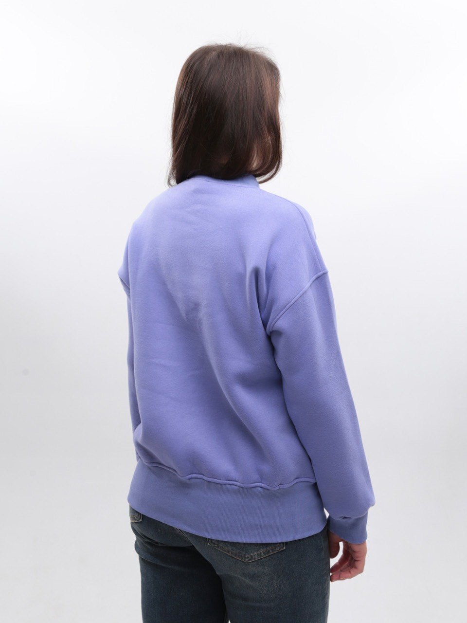 Світшот жіночий фіолетовий на флісі 1811-4