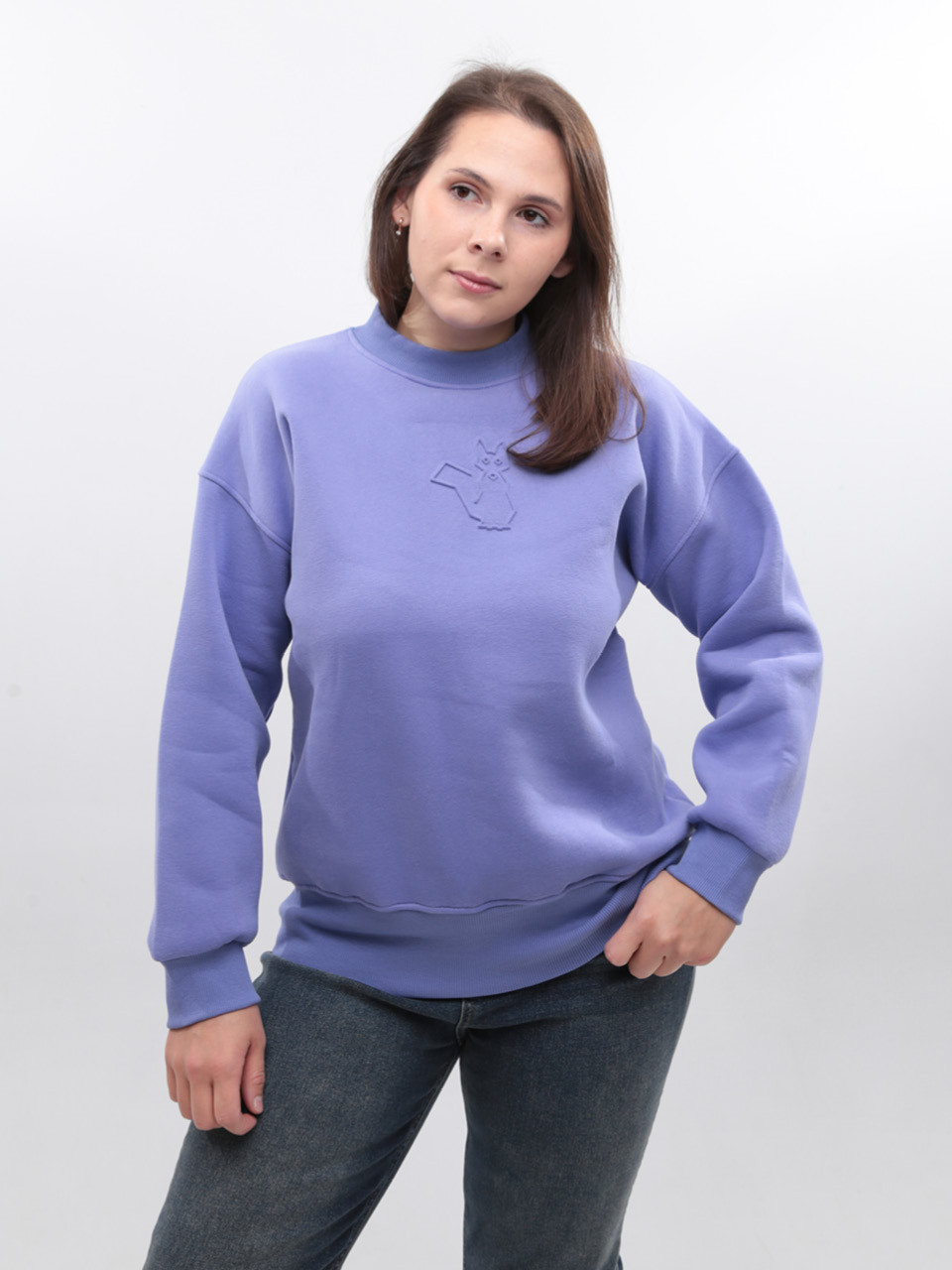 Світшот жіночий фіолетовий на флісі 1811-4