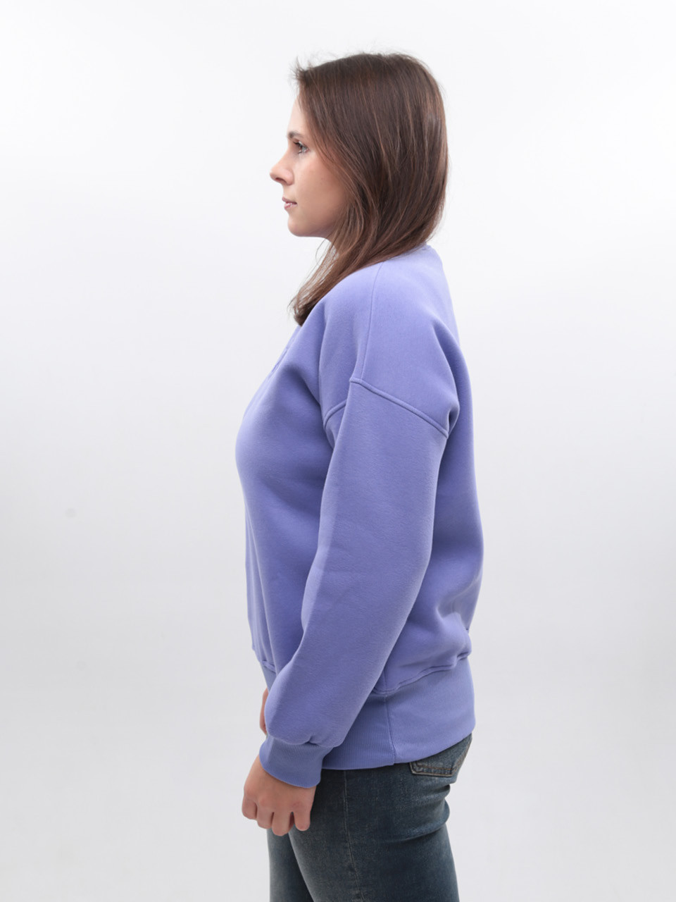 Світшот жіночий фіолетовий на флісі 1811-4
