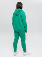 Костюм спортивний жіночий на флісі зелений 1801-2