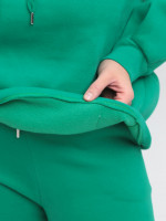 Костюм спортивний жіночий на флісі зелений 1801-2
