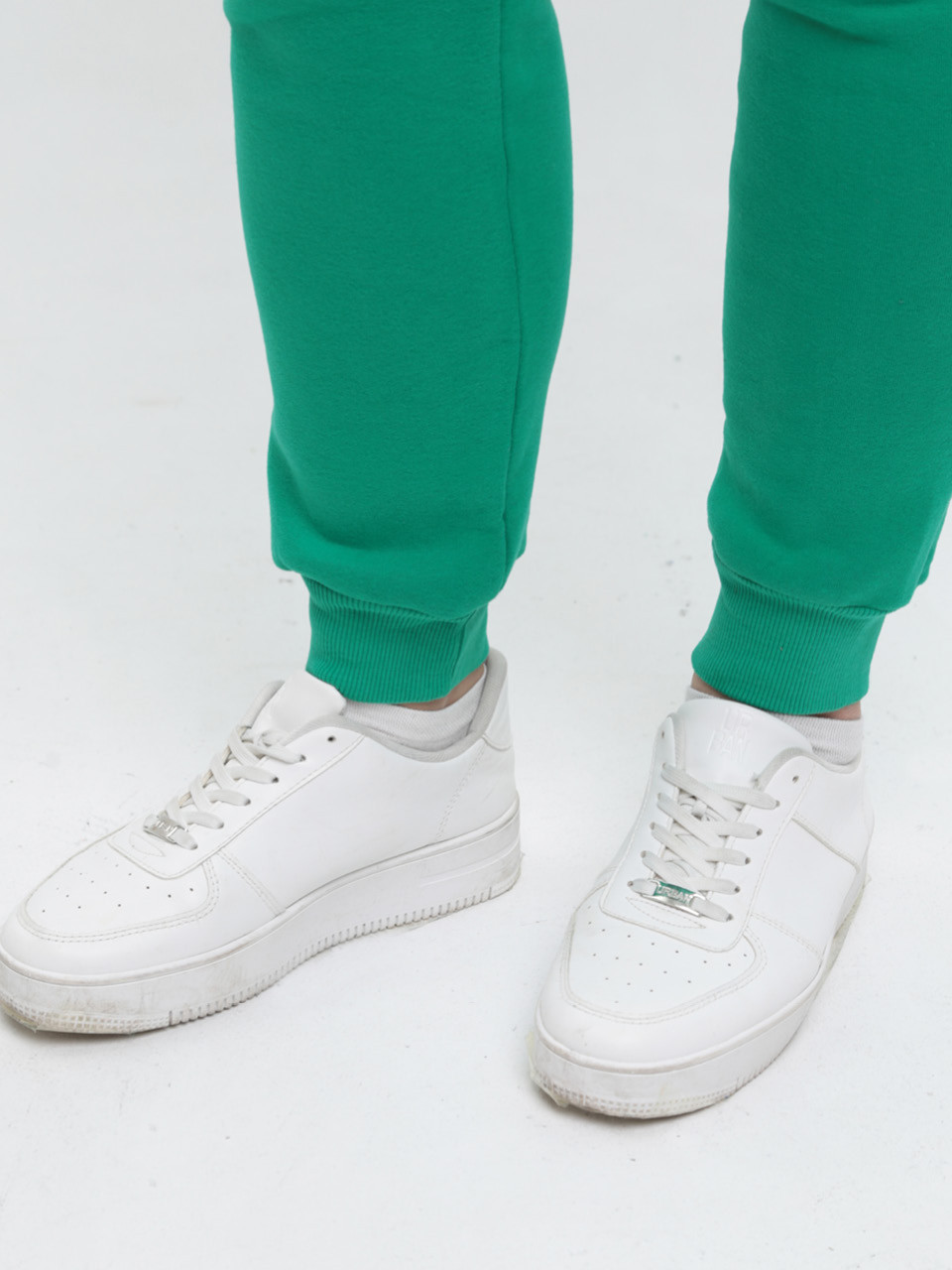 Костюм спортивний жіночий на флісі зелений 1801-2