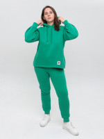 Костюм спортивний жіночий на флісі зелений 1801-2