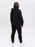 Костюм спортивний жіночий на флісі чорний 1801-1