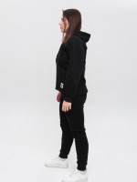 Костюм спортивний жіночий на флісі чорний 1801-1