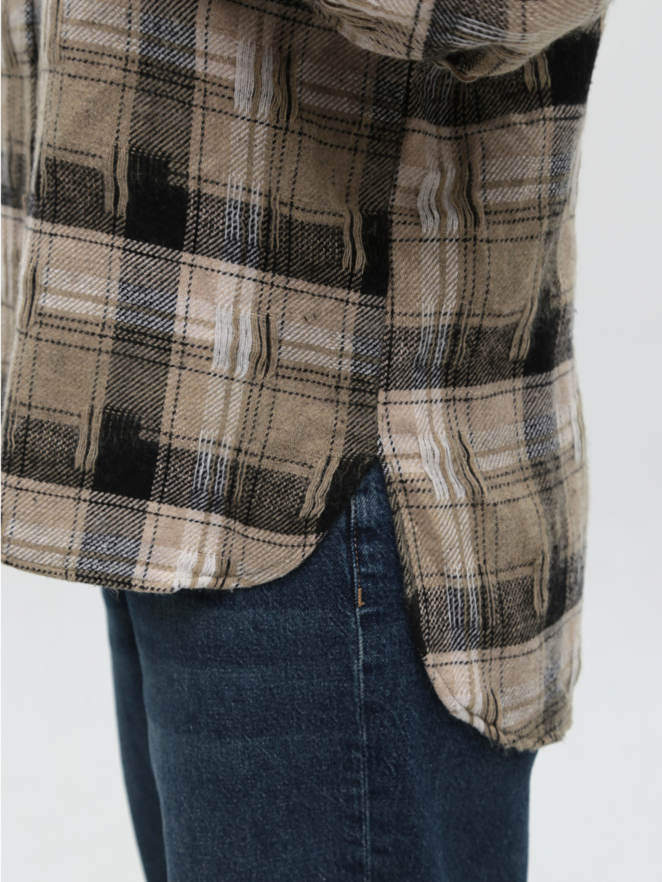 Сорочка жіноча в клітинку тепла зелена 10510-2