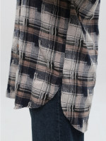 Сорочка жіноча тепла синя подовжена 10510-1