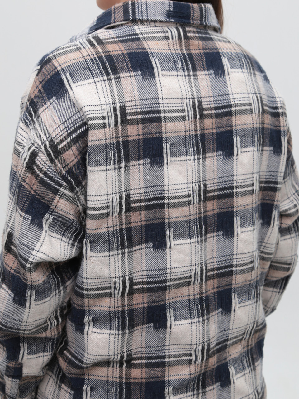 Сорочка жіноча тепла синя подовжена 10510-1