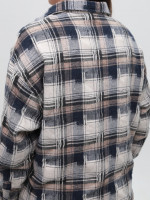 Сорочка жіноча тепла синя подовжена 10510-1