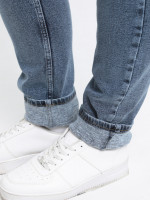 Джинсы женские утепленные на флисе синие слим 1045-4682