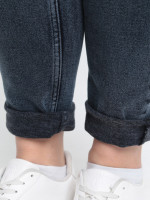 Джинсы женские утепленные на флисе синие зауженные 3038-5085