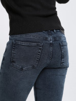 Джинсы женские утепленные на флисе синие зауженные 3038-5085