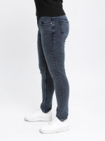 Джинсы женские утепленные на флисе синие зауженные 3038-5085