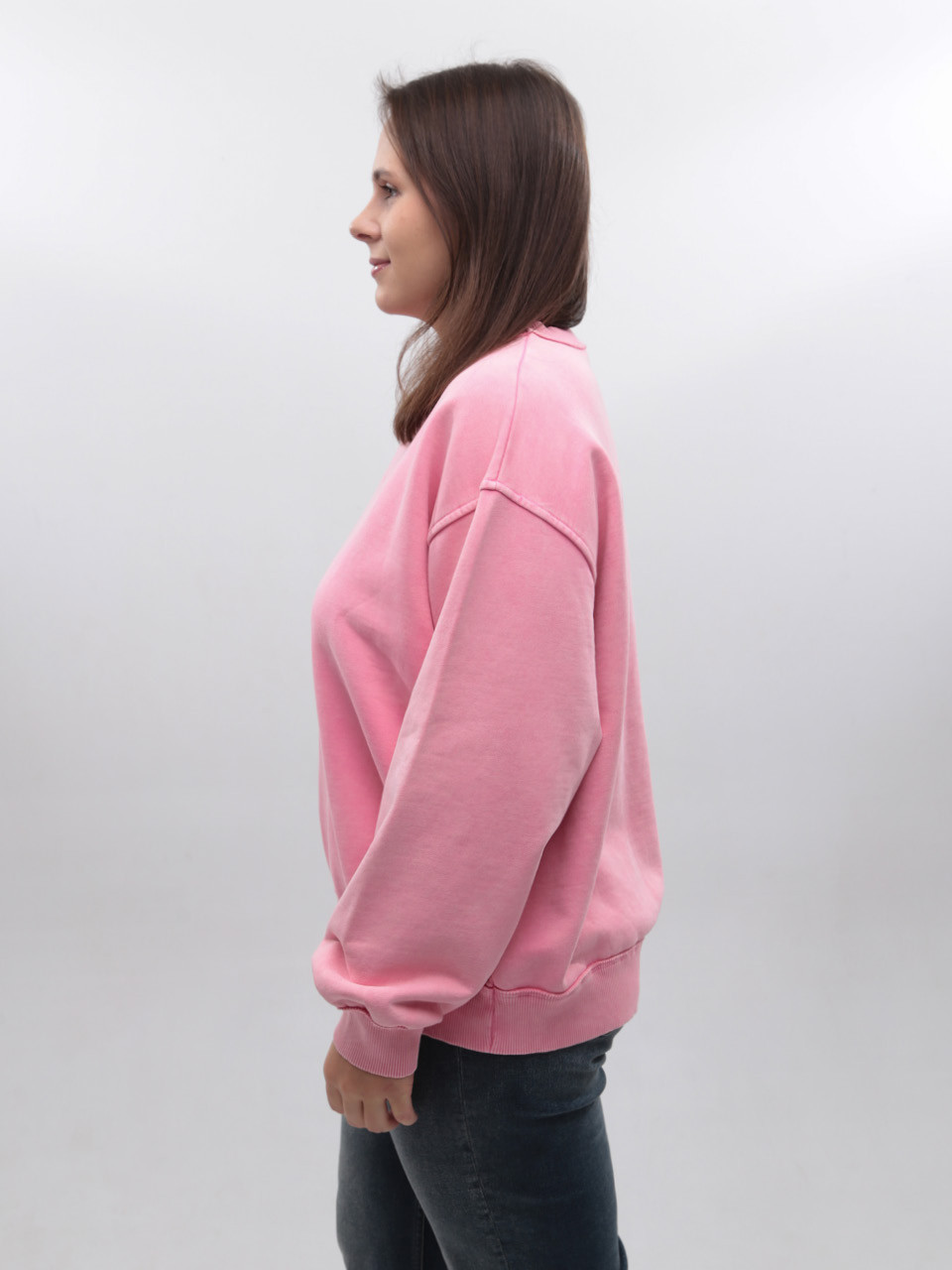 Світшот жіночий рожевий оверсайз 141-1