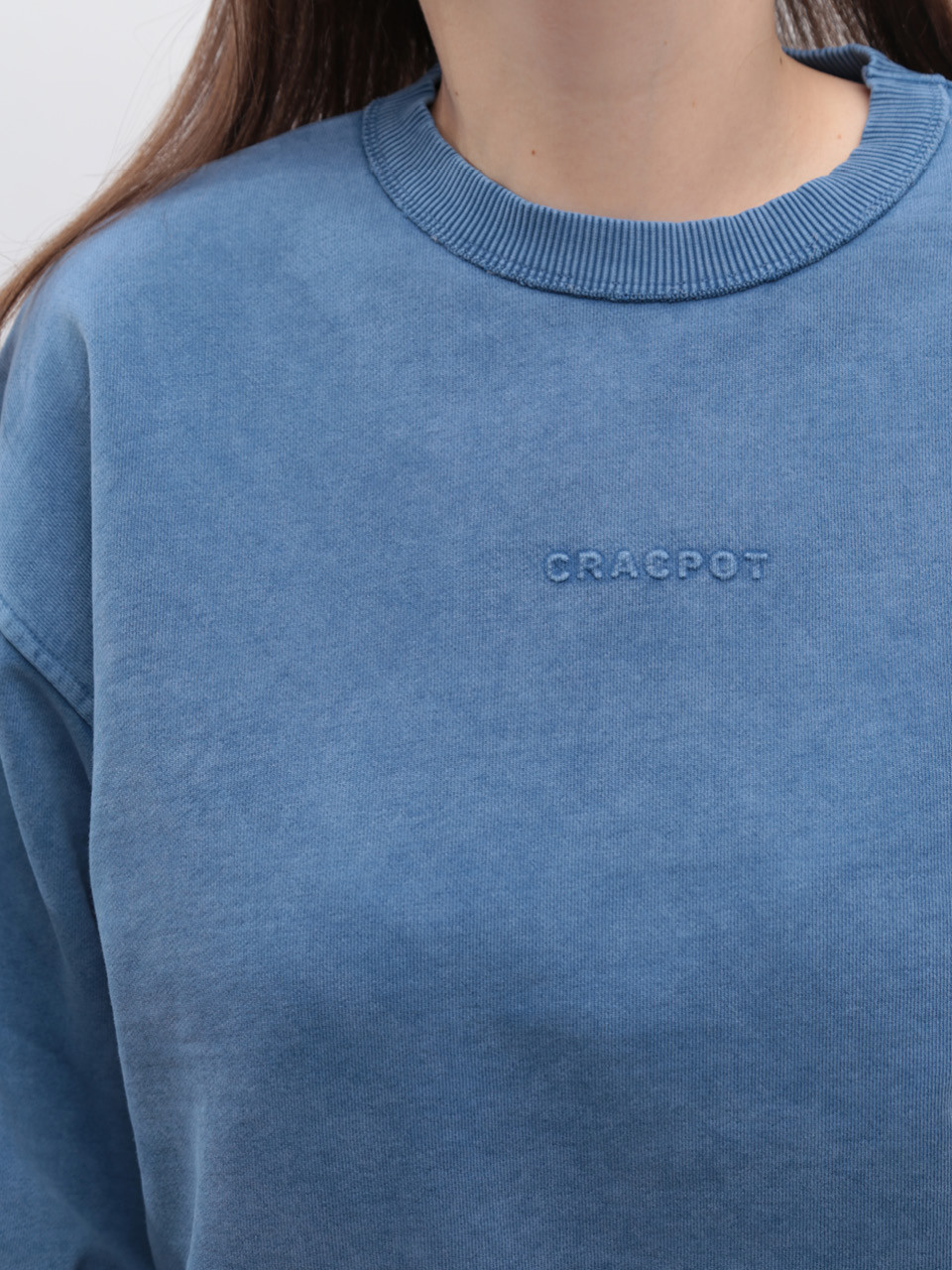 Світшот жіночий синій оверсайз 141-2