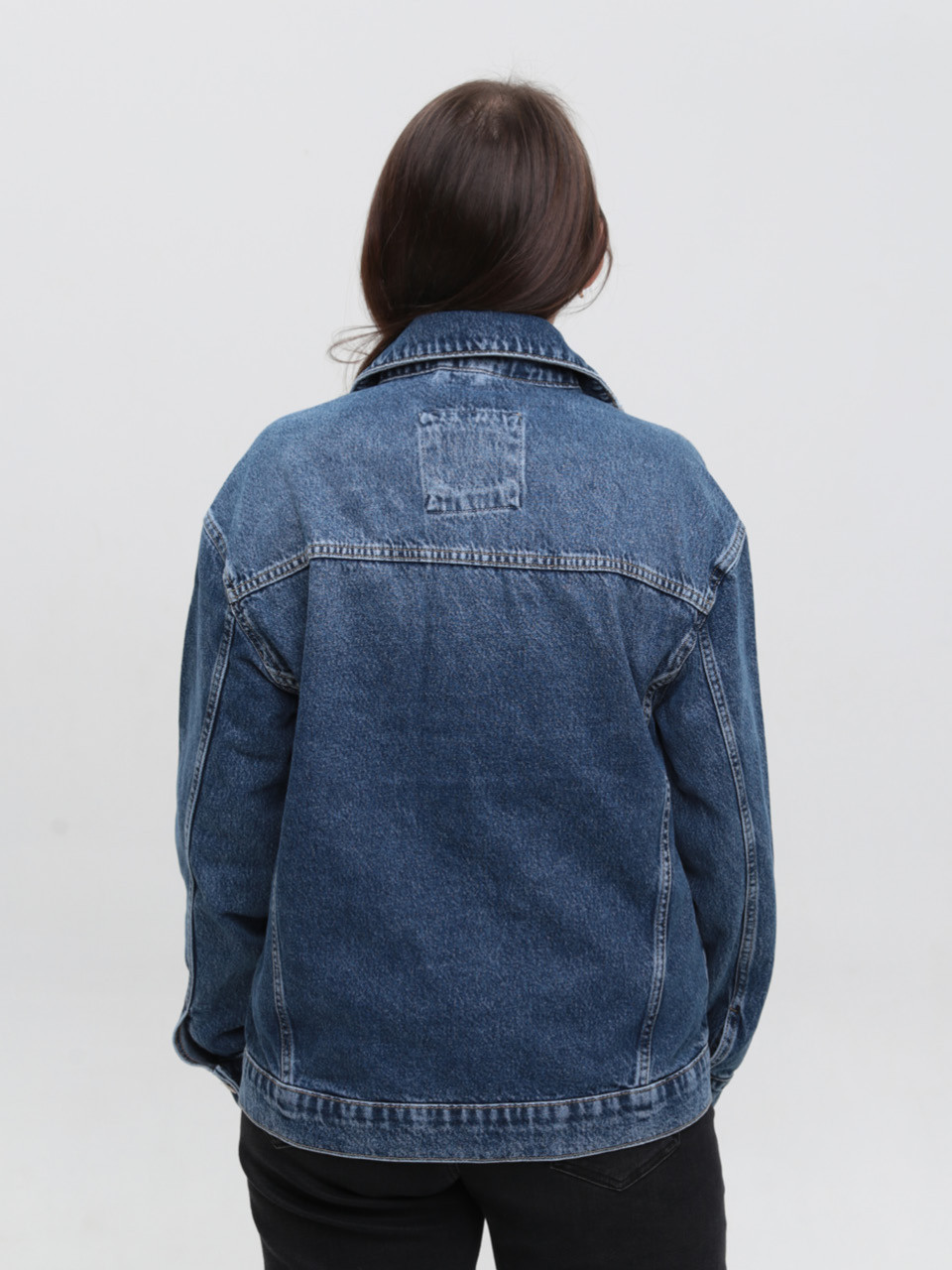Куртка джинсовая женская синяя 6318
