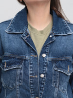 Куртка джинсовая женская синяя 6318