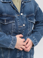 Куртка джинсовая женская синяя 6318