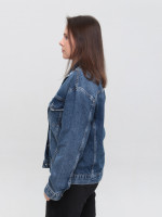 Куртка джинсовая женская синяя 6318