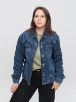 Куртка джинсовая женская синяя свободная  6292