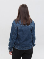 Куртка джинсовая женская синяя свободная  6292