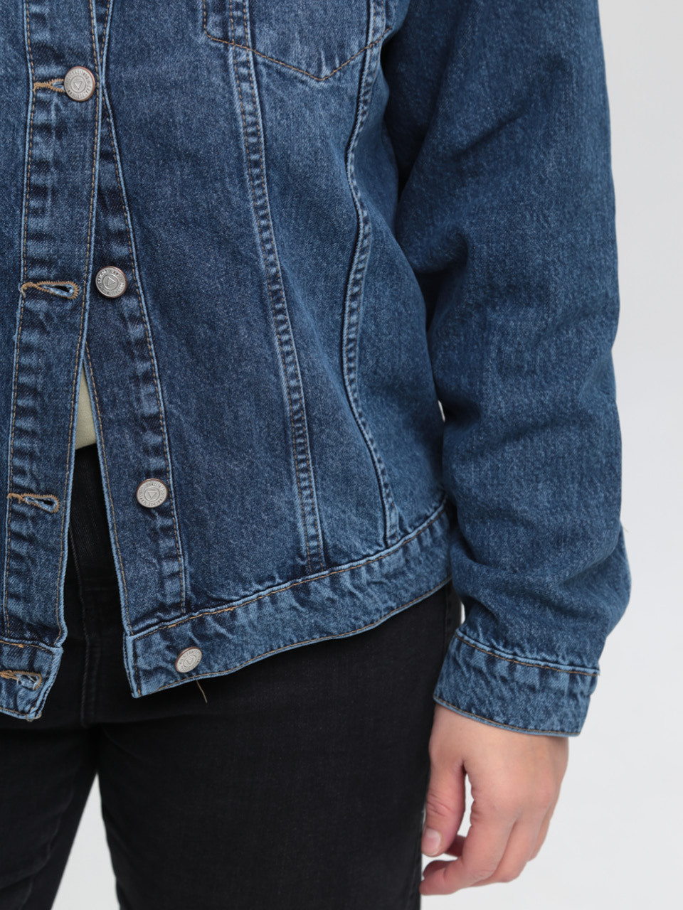 Куртка джинсовая женская синяя свободная  6292
