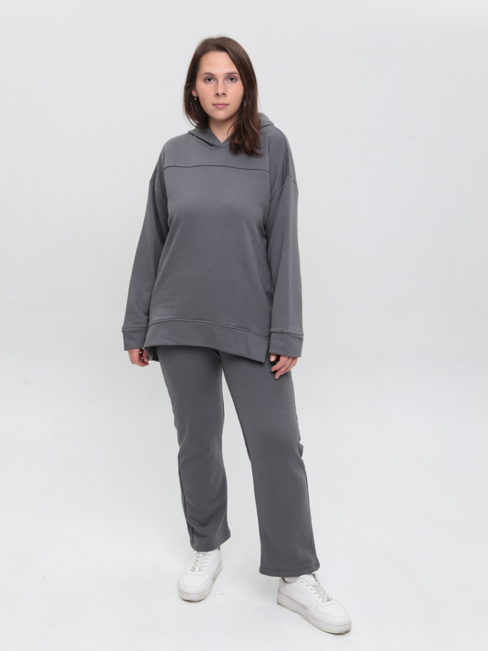 Костюм спортивний жіночий сірий тринитка 2197-3