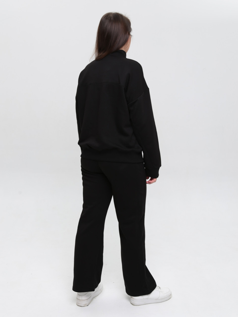 Костюм спортивний жіночий чорний тринитка 2189-1