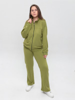 Костюм спортивний жіночий зелений тринитка 2189-2