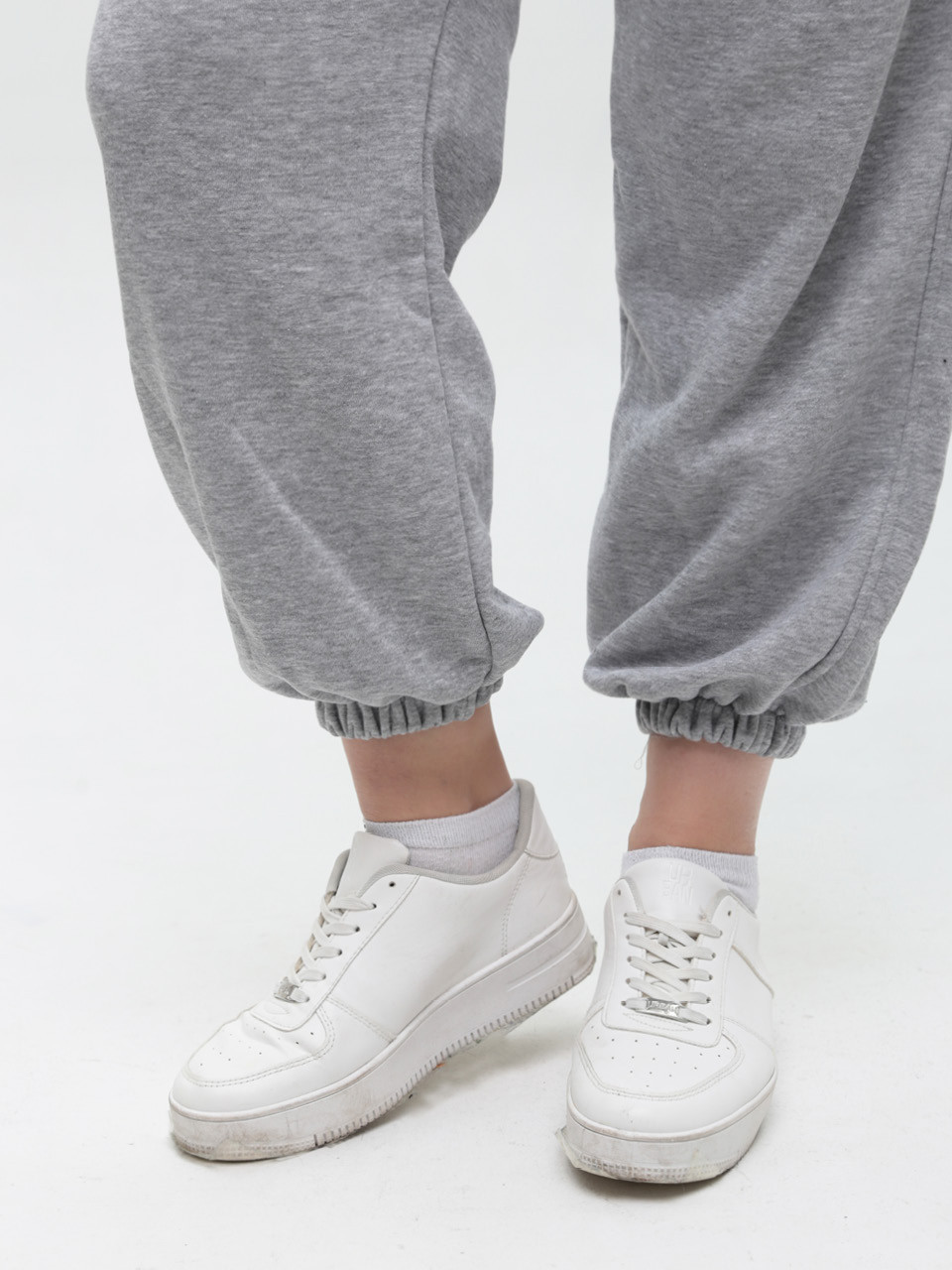 Штаны спортивный женский серые джоггеры на резинке 538-6