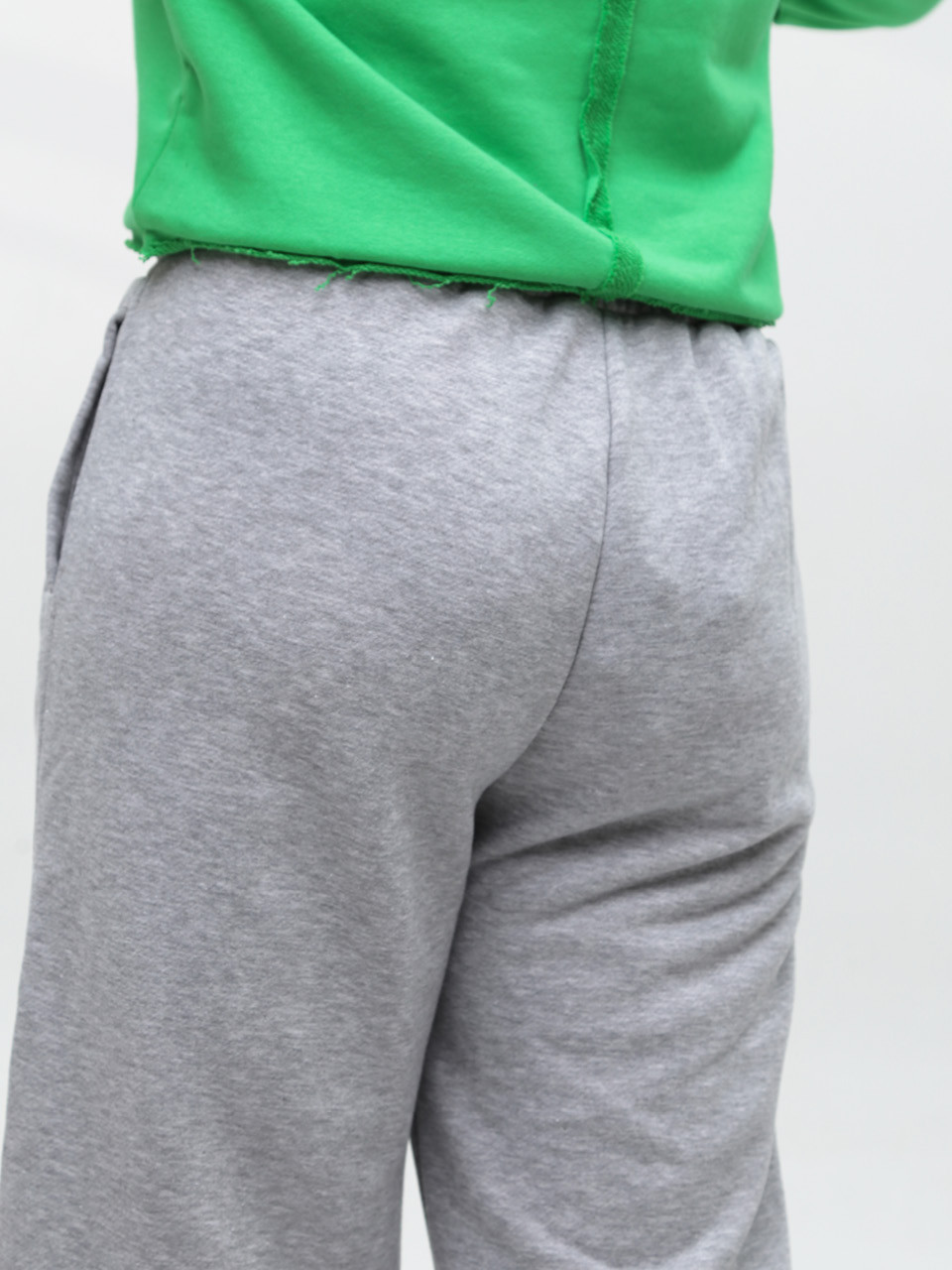 Штаны спортивный женский серые джоггеры на резинке 538-6