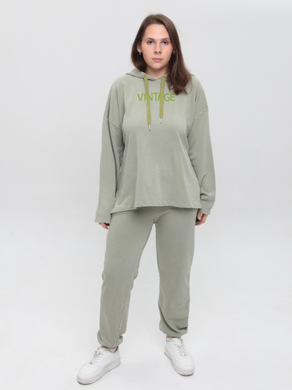 Костюм спортивний жіночий оливковий тринитка 2100-5-T