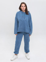 Костюм спортивний жіночий синій тринитка 2100-4-T