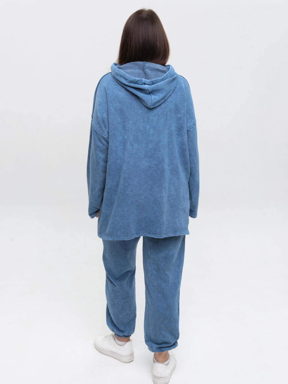 Костюм спортивний жіночий синій тринитка 2100-4-T