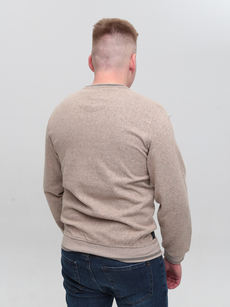 Джемпер чоловічий бежевий з манжетом 5414-3
