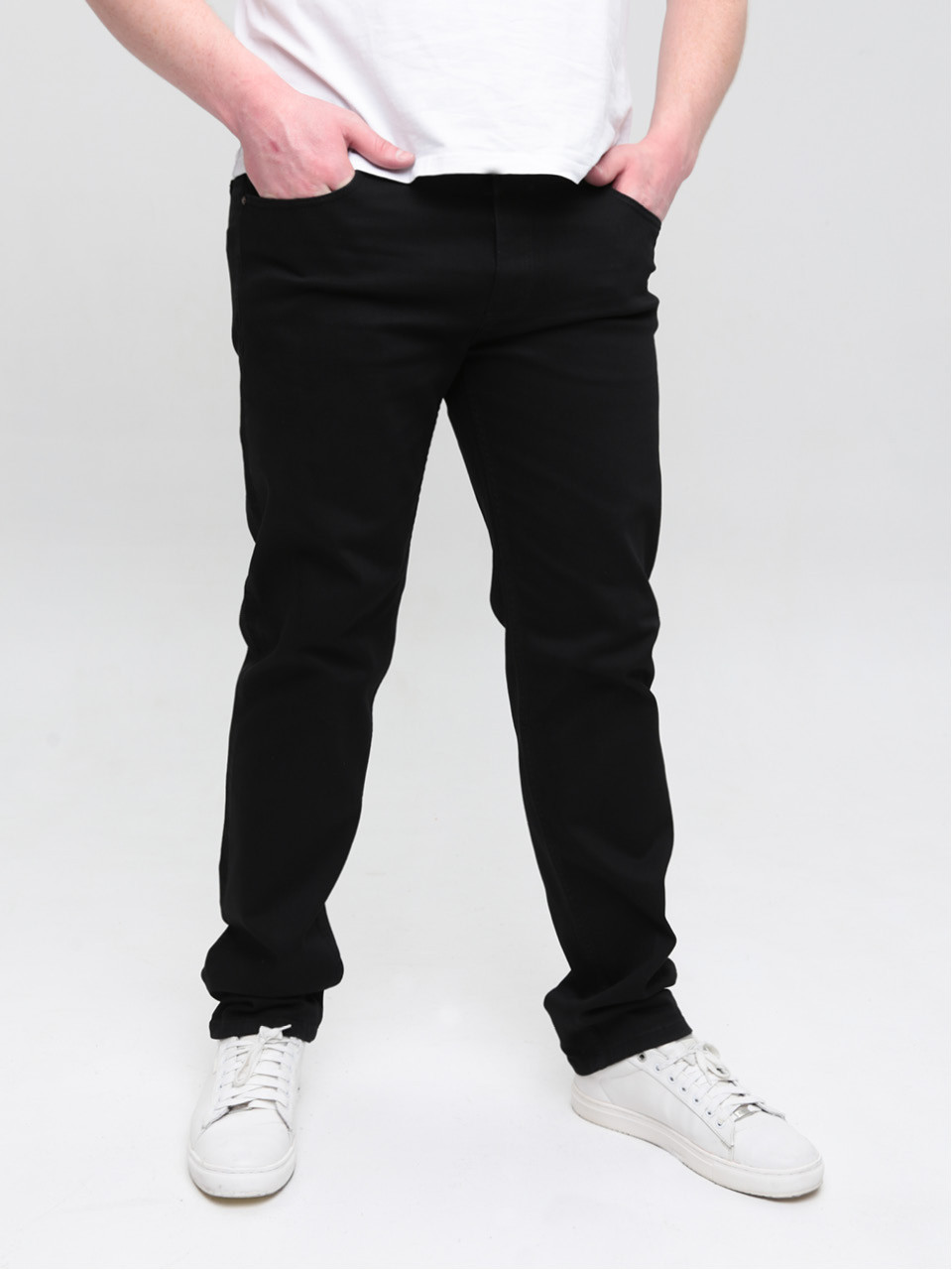 Джинсы мужские прямые черные со стрейчем 5003-53