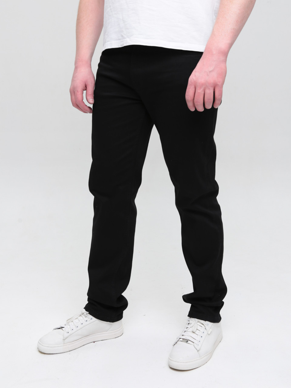 Джинсы мужские прямые черные со стрейчем 5003-53