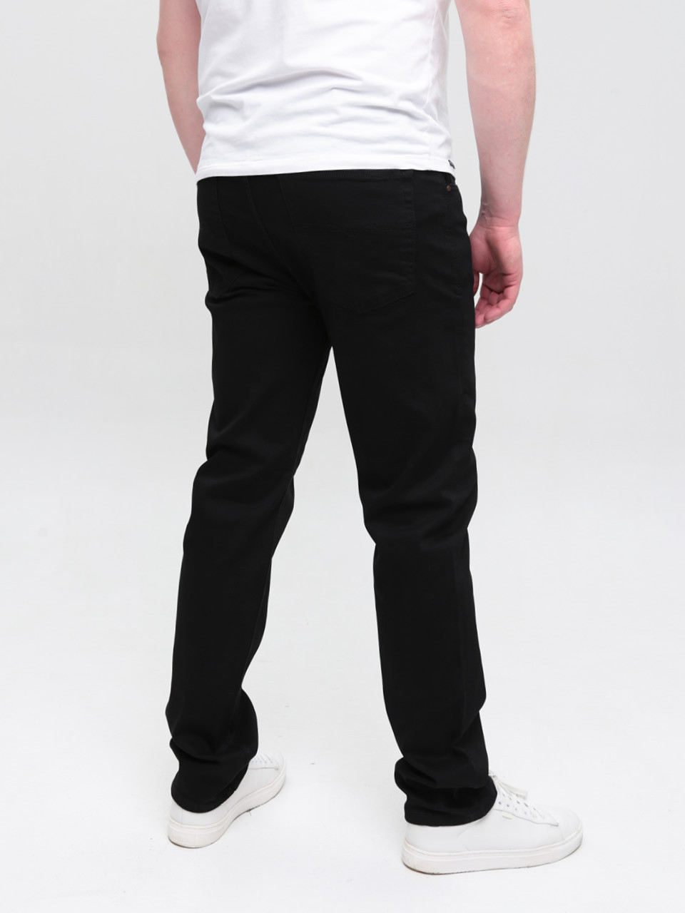 Джинсы мужские прямые черные со стрейчем 5003-53