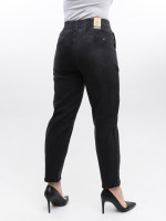 Джинсы женские черные бананы с резинкой на поясе 7829-2