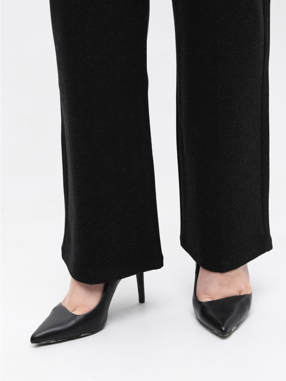 Штани жіночі чорні теплі зимові широкі 7859-2