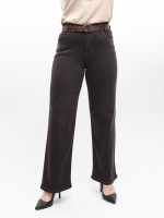 Джинси жіночі широкі коричневі з гумкою на поясі 10592-5