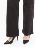 Джинси жіночі широкі коричневі з гумкою на поясі 10592-5