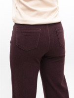 Штани жіночі бордові широкі теплі 10663-7